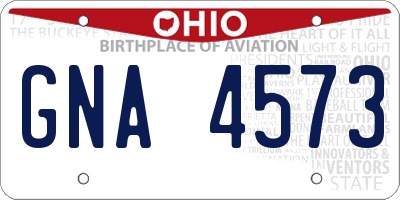 OH license plate GNA4573