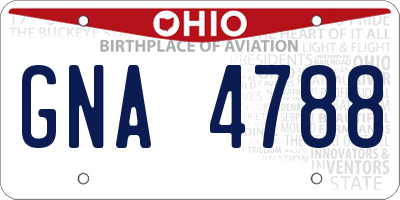 OH license plate GNA4788