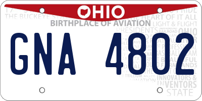 OH license plate GNA4802