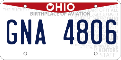 OH license plate GNA4806