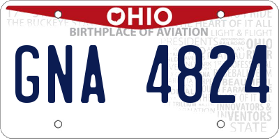 OH license plate GNA4824