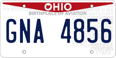OH license plate GNA4856