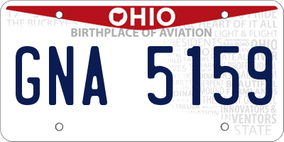 OH license plate GNA5159