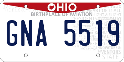 OH license plate GNA5519