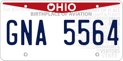 OH license plate GNA5564