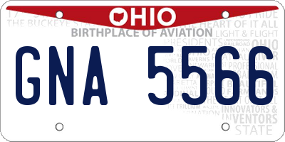 OH license plate GNA5566