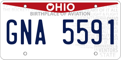 OH license plate GNA5591