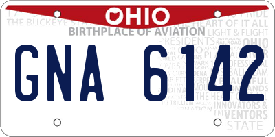 OH license plate GNA6142