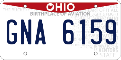 OH license plate GNA6159