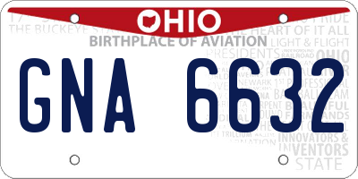 OH license plate GNA6632