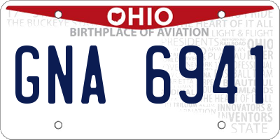 OH license plate GNA6941