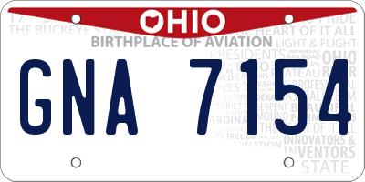 OH license plate GNA7154