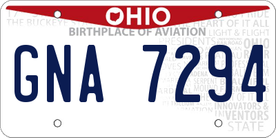 OH license plate GNA7294