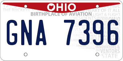 OH license plate GNA7396