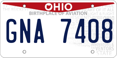 OH license plate GNA7408