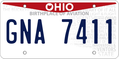 OH license plate GNA7411