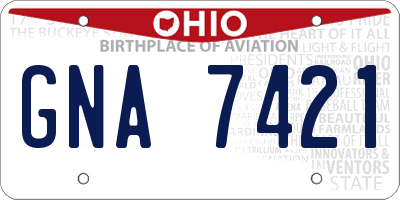 OH license plate GNA7421