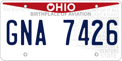 OH license plate GNA7426