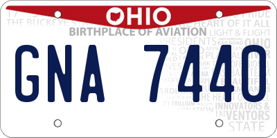 OH license plate GNA7440