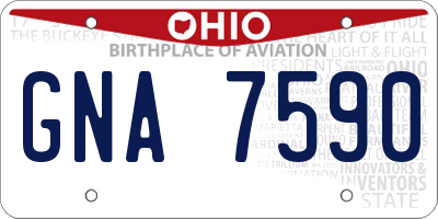 OH license plate GNA7590