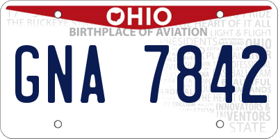 OH license plate GNA7842