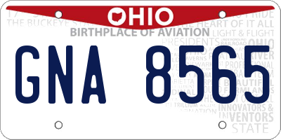 OH license plate GNA8565