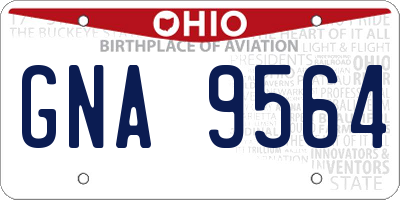 OH license plate GNA9564