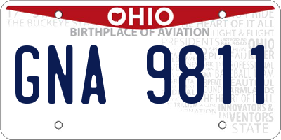 OH license plate GNA9811