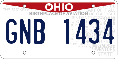 OH license plate GNB1434
