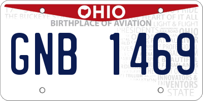 OH license plate GNB1469