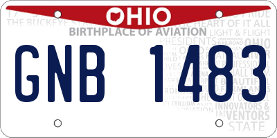 OH license plate GNB1483
