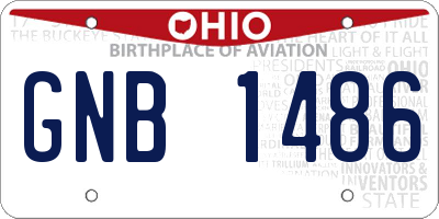 OH license plate GNB1486