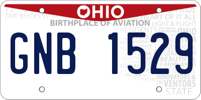 OH license plate GNB1529