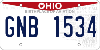 OH license plate GNB1534