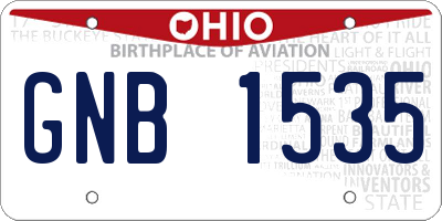 OH license plate GNB1535