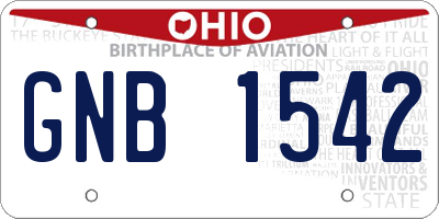 OH license plate GNB1542