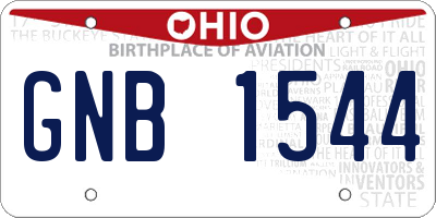 OH license plate GNB1544