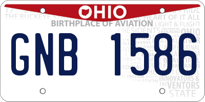 OH license plate GNB1586