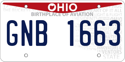 OH license plate GNB1663