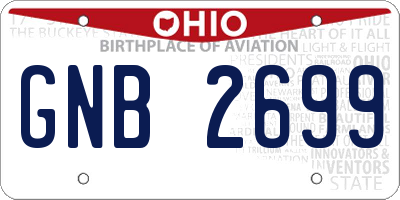 OH license plate GNB2699