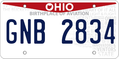OH license plate GNB2834