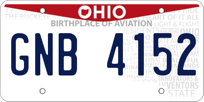 OH license plate GNB4152
