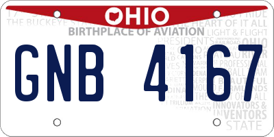 OH license plate GNB4167