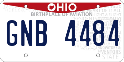 OH license plate GNB4484