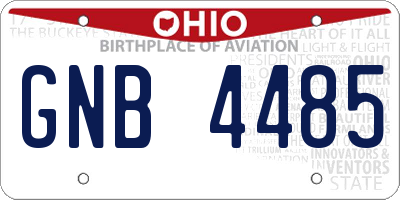 OH license plate GNB4485