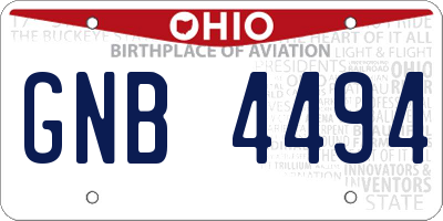 OH license plate GNB4494