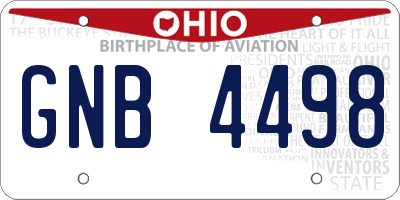 OH license plate GNB4498