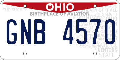 OH license plate GNB4570