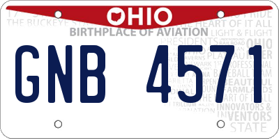 OH license plate GNB4571