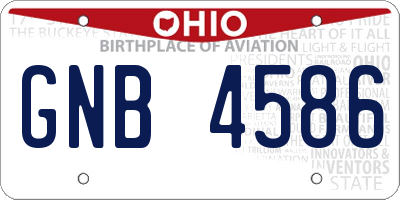 OH license plate GNB4586